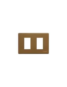 Plaque Bticino bronze 2 places 503//2a//br magie