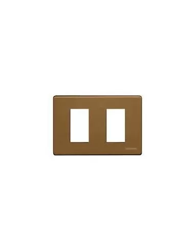 Plaque Bticino bronze 2 places 503//2a//br magie