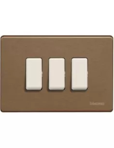 Bticino magic plate 3p bronze 503//3//br