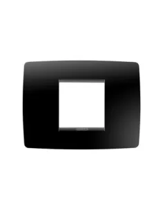 Placa Gewiss One 2 plazas tóner negro gw16102tn chorus