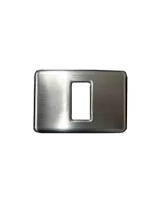 Gewiss 1 place plaque en acier inoxydable satiné système classique gw22207