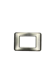 Gewiss 3 places plaque en acier inoxydable satiné système classique gw22208
