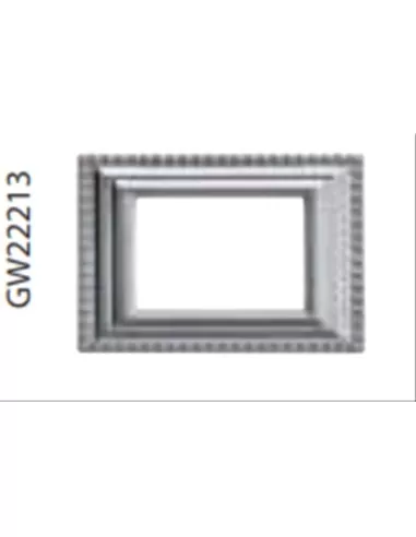 Sistema Gewiss de 3 plazas con placa clásica cromada gw22213