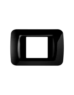Plaque Gewiss 2 places toner noir top système gw22512