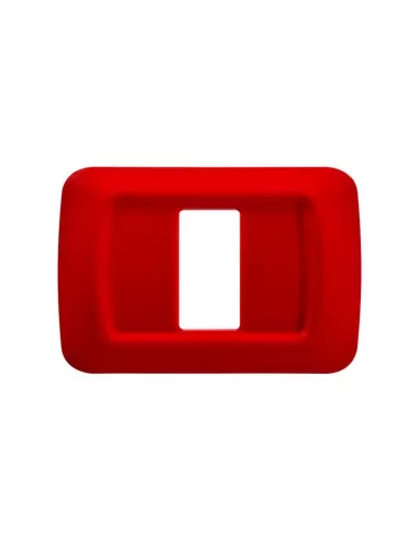 Gewiss single-slot plate, geranium red, top gw22521 system