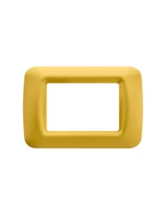 Gewiss 3-seater plate yellow corn top gw22583 system