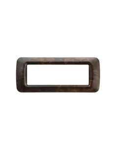 Placa Gewiss 6 plazas tapa de brezo inglés sistema gw22676