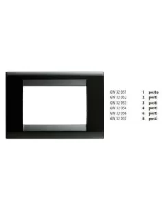 Placa Gewiss 1 plaza toner negro gw32051 playbus