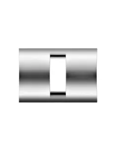 Gewiss single-switch plate, soft chrome, gw32071 playbus