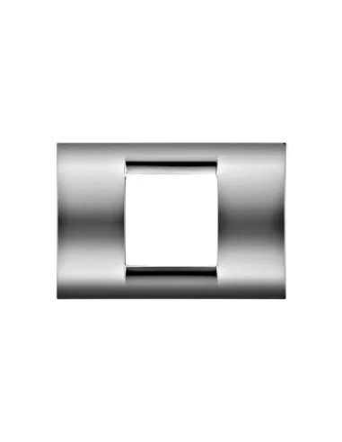 Gewiss playbus 2 plazas placa cromada suave gw32072