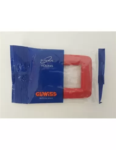 Gewiss 3 plazas placa rojo geranio playbus young gw32343 playbus