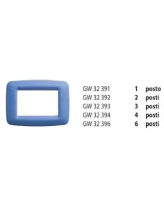 Gewiss plaque 2 places bleu ciel playbus young gw32392 playbus
