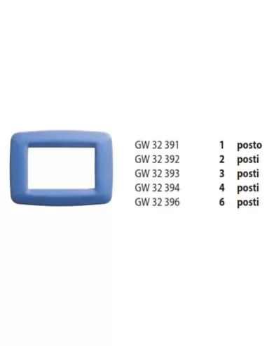Gewiss plaque 2 places bleu ciel playbus young gw32392 playbus