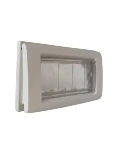 Placa Gewiss IP55 4 plazas blanco nube GW32466 Playbus