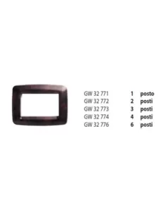 Placa Gewiss 6 plazas brezo inglés playbus young gw32776 playbus