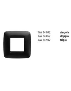Gewiss placca doppia ardesia metallizzato gw34852 eco 60