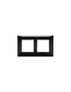 Vimar Plaque Technopolymère 4 Modules (2 2) Entraxe 57mm Noir 14645 05 Série Plana