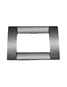 Vimar 16743.47 Placa Clásica 3 Módulos Tecnopolímero Negro Satinado