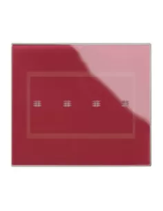 Ave placca veratouch rosso pompei 4 comandi 44pvtc04rpl life touch