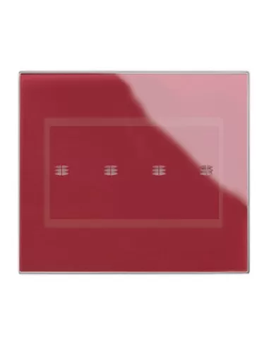 Ave placca veratouch rosso pompei 4 comandi 44pvtc04rpl life touch