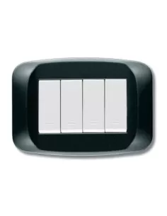 PLACCA BANQ.TECNOP.4M.GRIGIO SC.MET