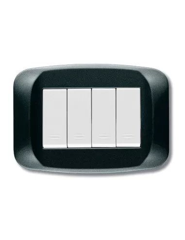 PLACCA BANQ.TECNOP.4M.GRIGIO SC.MET
