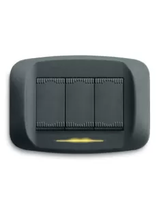 Ave placca pressofusione 3 moduli grafite sottoplacca 45pb93gf serie banquise