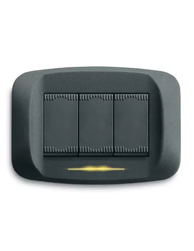 Ave placca pressofusione 3 moduli grafite sottoplacca 45pb93gf serie banquise