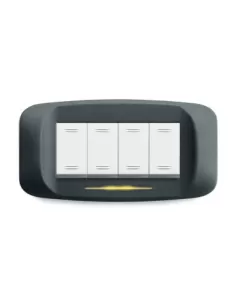 Ave placca pressofusione 4 moduli grafite   sottoplacca 45pb94gf serie banquise