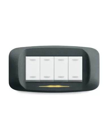 Ave placca pressofusione 4 moduli grafite   sottoplacca 45pb94gf serie banquise
