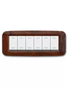 Ave placca yes tecnopolimero 6 moduli radica 45py06rd serie yes