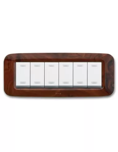 Ave placca yes tecnopolimero 6 moduli radica 45py06rd serie yes