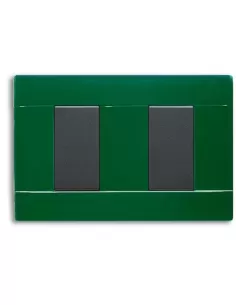 Plaque en technopolymère Ave, 2 modules séparés, vert anglais, série 45p002vi blanc