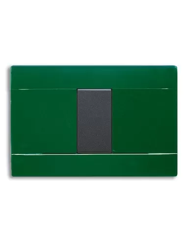 Plaque en technopolymère Ave RAL 45 brillant 1 module vert anglais 45P01VI série blanche