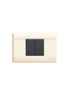 Ave placca tecnopolimero 2 moduli affiancati sabbiata bianco 45p02bp serie blanc