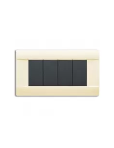 Ave 4-module technopolymer plate white 45p04bl blanc series