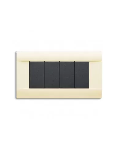 Ave placca tecnopolimero 4 moduli bianco 45p04bl serie blanc