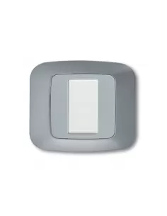 Ave placca yes45 tecnopolimero 1 modulo argento opaco 45p21ao serie yes