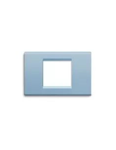 Ave placca zama45 metallo 3 moduli azzurro 45p93az serie zama
