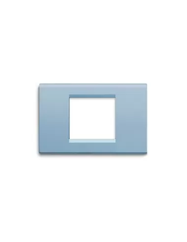 Ave placca zama45 metallo 3 moduli azzurro 45p93az serie zama