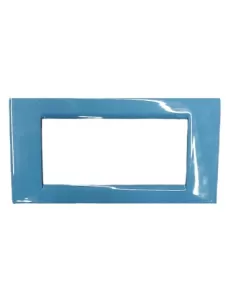 Ave 45p94az Placa metálica de 4 módulos, azul