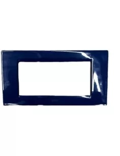 Ave placca zama45 metallo 4 moduli blu marine 45p94bm serie zama