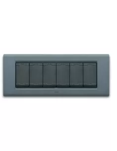 Ave zama45 metal plate 6 modules slate grey 45p96ga zama series
