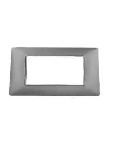 Vimar 14654.20 Placca 4 Moduli Argento Opaco Serie Plana