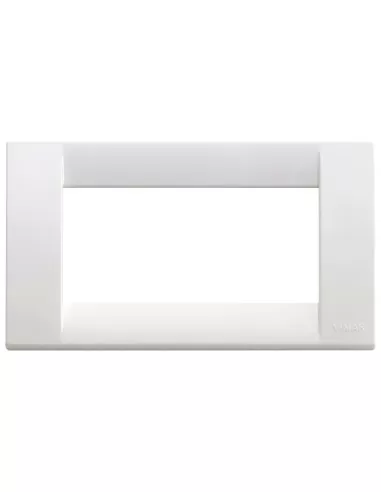Vimar 4-Position Technopolymer Plate, Bright White 16744.01, Idea Series
