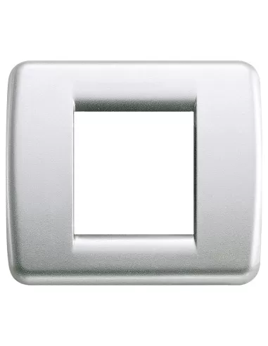 Vimar 17093.21 Placca 1-2 Moduli Argento Metallizzato Per Serie Idea Modulo Stretto