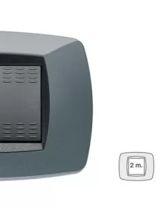 Master way plate 2 places metallic gray 39tc192