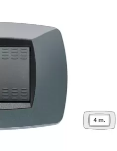 Master 39tc194 placca 4 posti modo grigio metallizzato