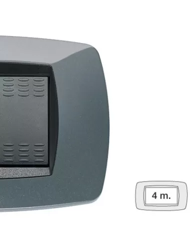 Master 39tc194 placca 4 posti modo grigio metallizzato