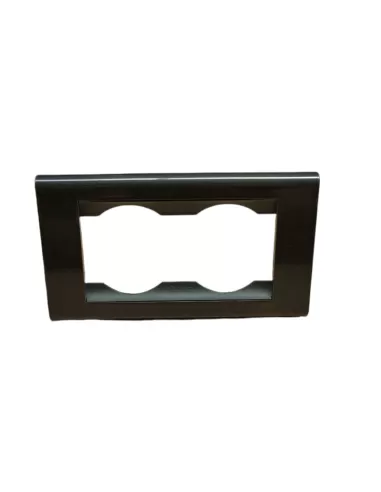 Bticino 4754ac living room plate 2 places in steel